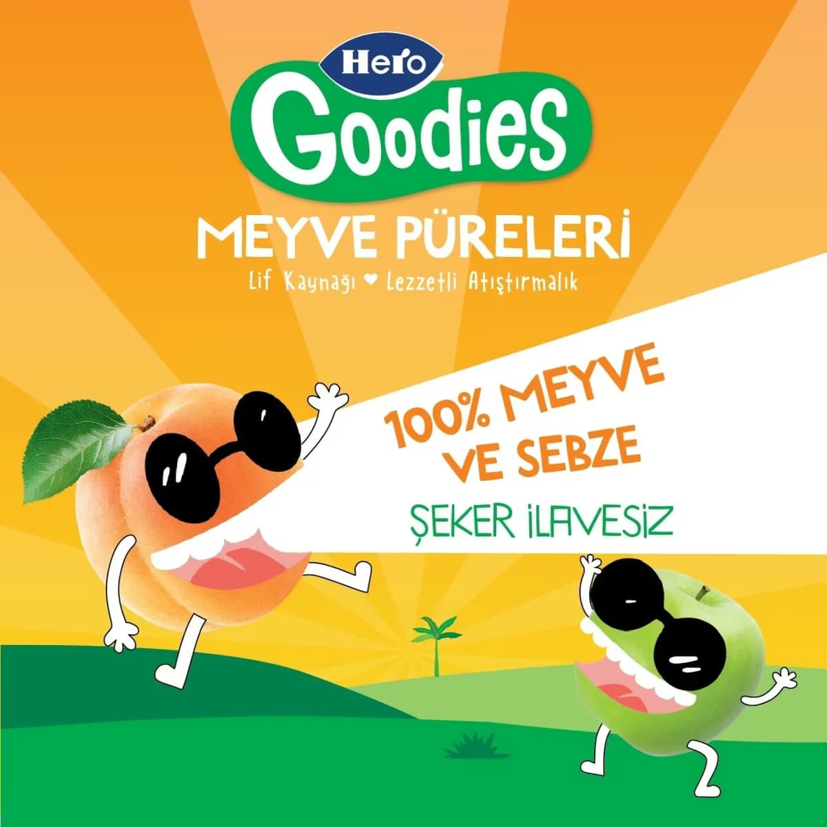 Hero Goodies Meyve Püresi Kayısı Elma 100 gr 2