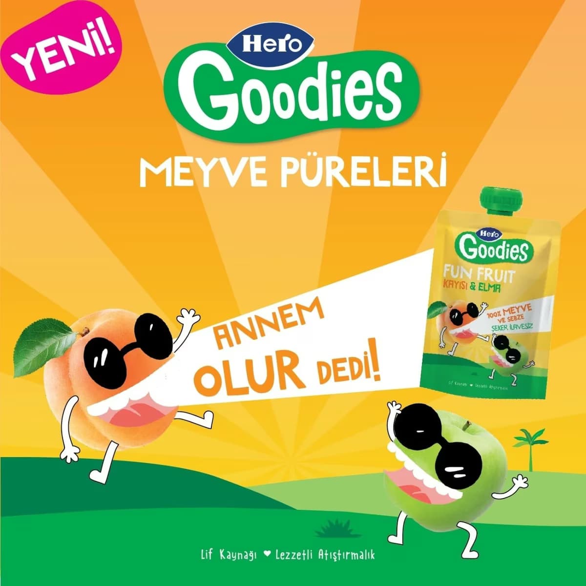 Hero Goodies Meyve Püresi Kayısı Elma 100 gr 3