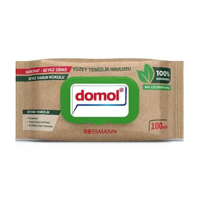 Domol Bio Çözünür Yüzey Temizlik Havlusu 100'lü