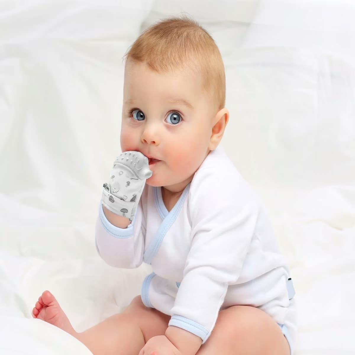 Babyjem Diş Kaşıyıcı Eldiven Kirpi Ekru 2