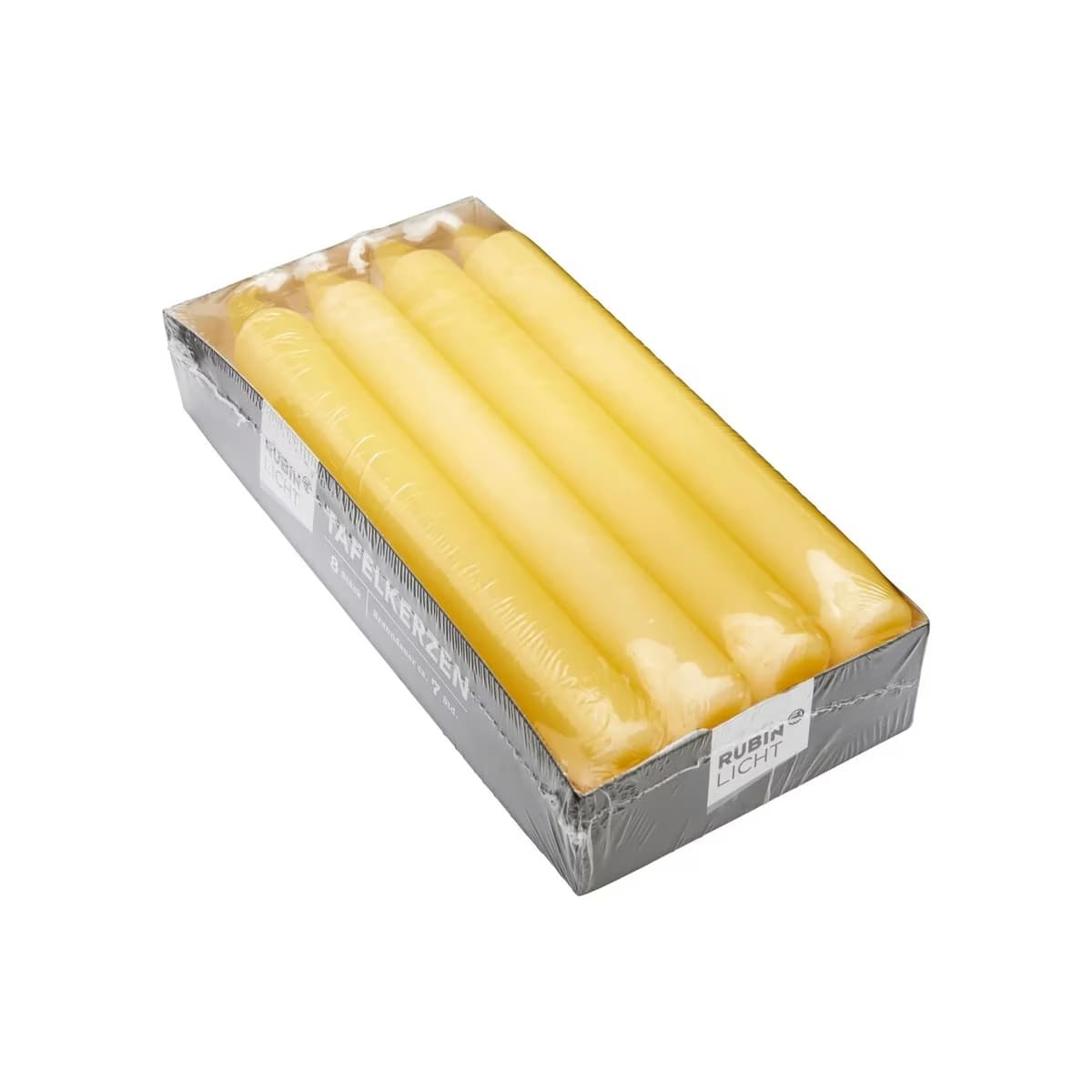 Rubin Licht Çubuk Mum Sarı 8'li 2