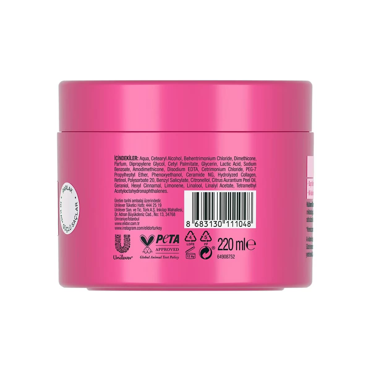 Elidor Saç Maskesi Güçlü Parlak 220 ml 2