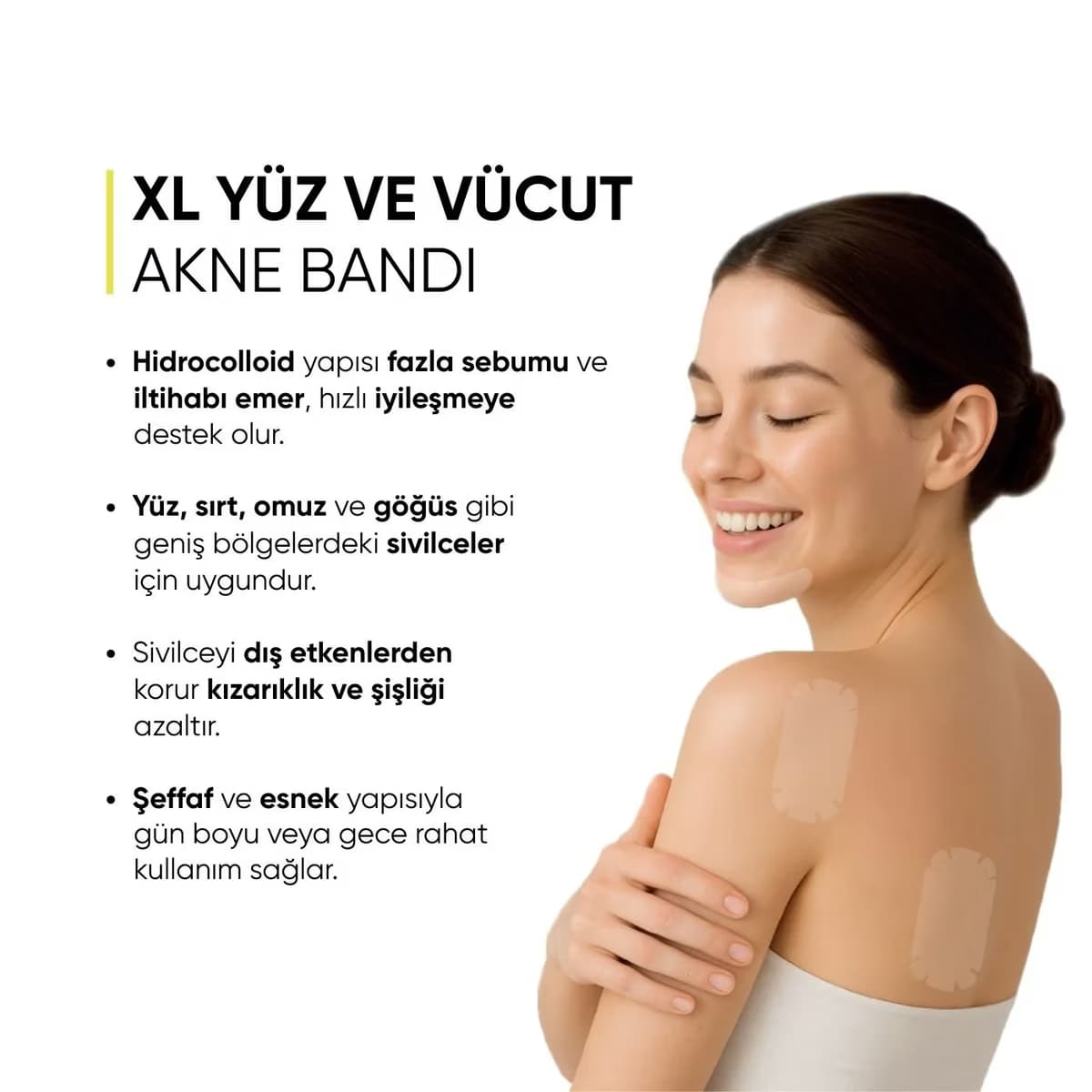 Mia Klinika XL Yüz ve Vücut Akne Bandı 6'lı 3