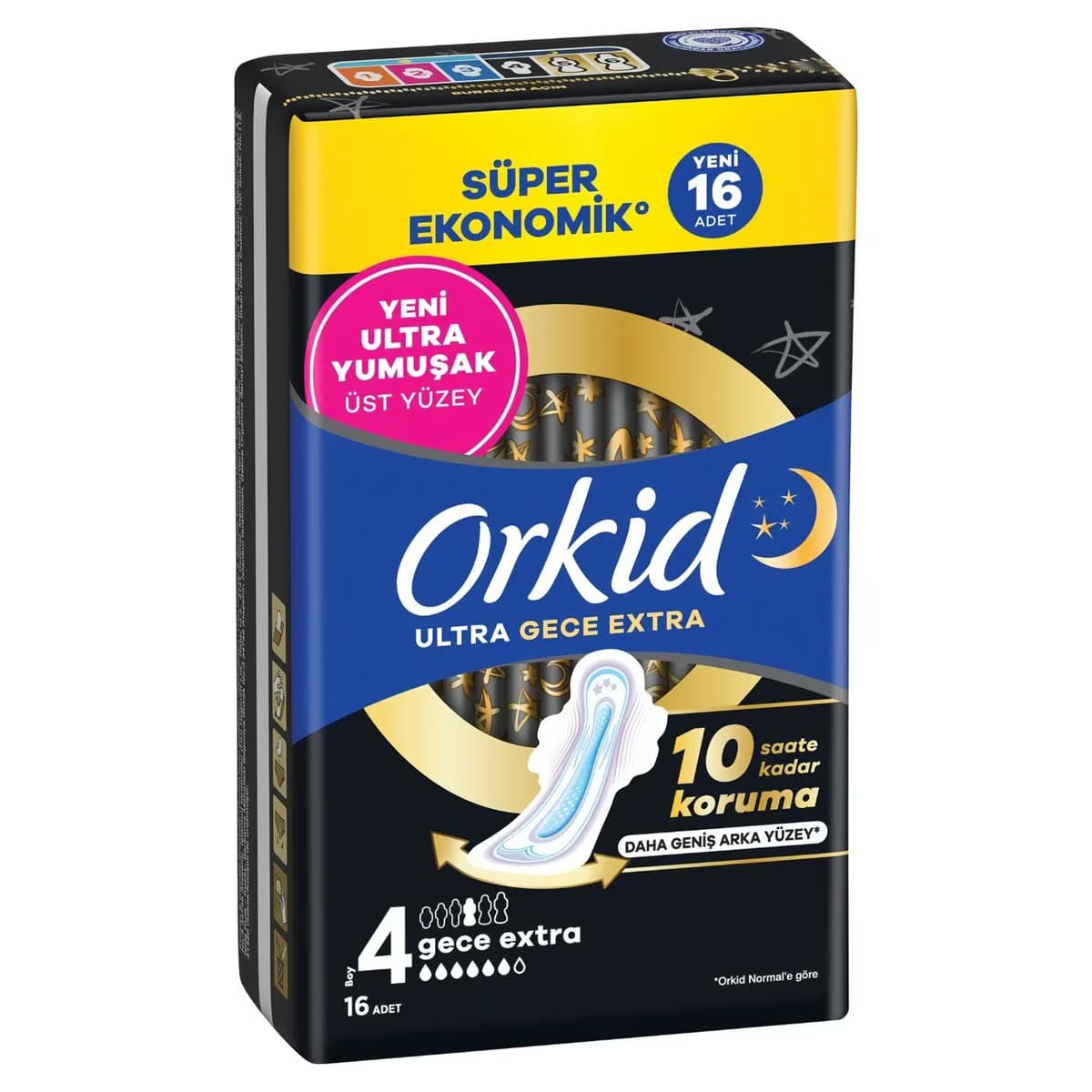 Orkid Hijyenik Ped Ultra Extra Gece 16'lı 2