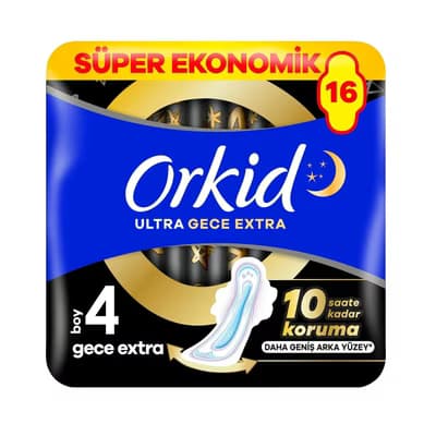 Orkid Hijyenik Ped Ultra Extra Gece 16'lı