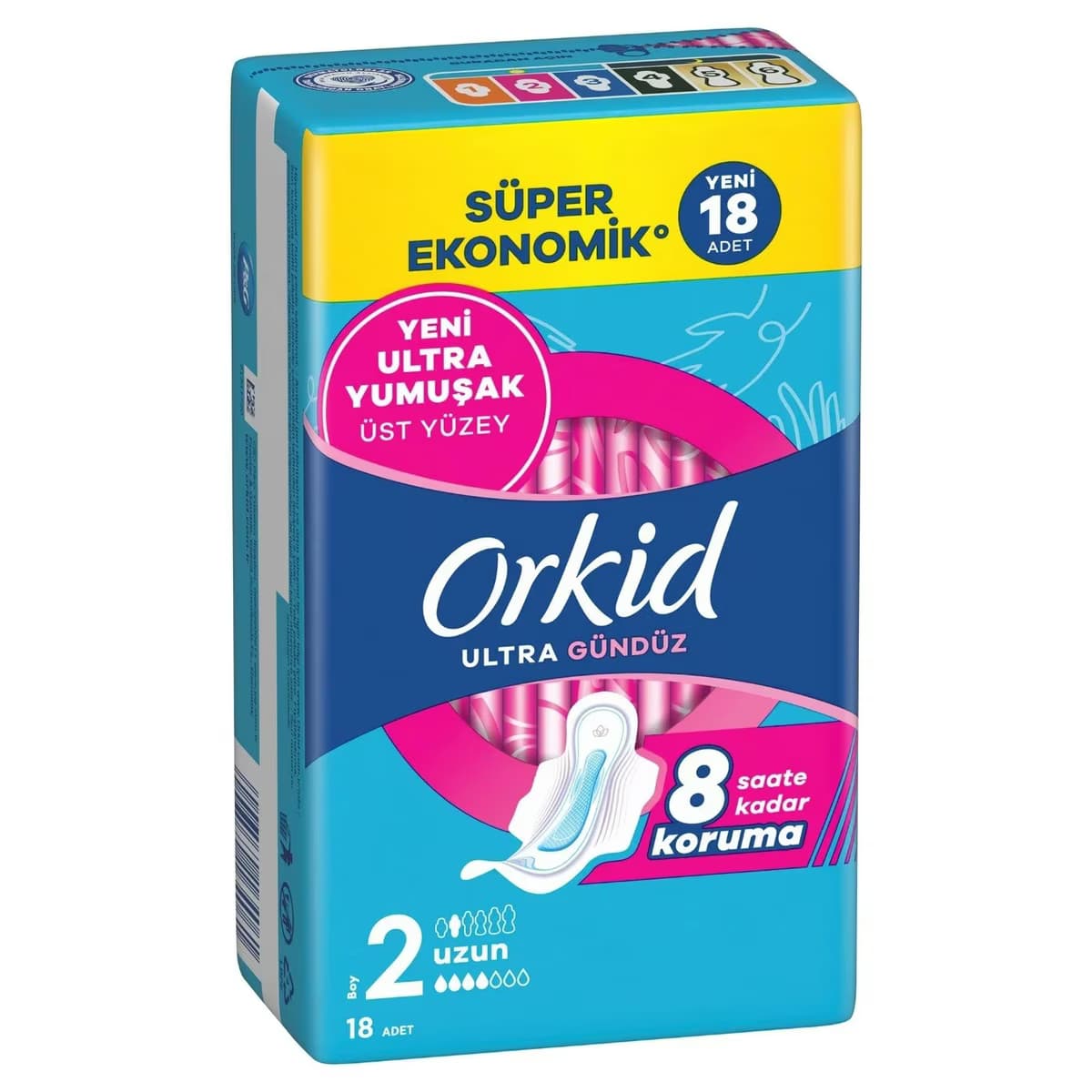 Orkid Hijyenik Ped Ultra Gündüz Uzun 18'li 2