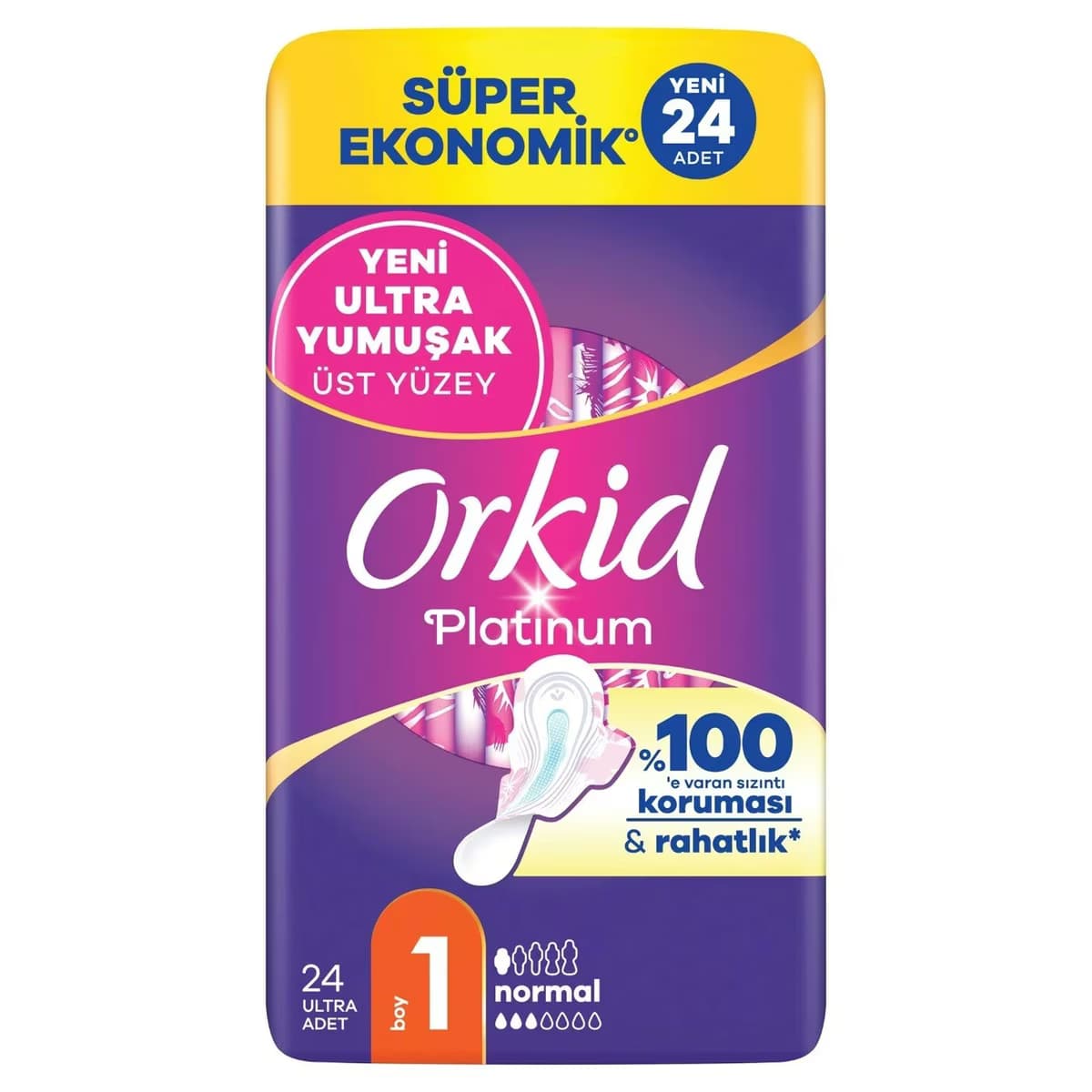 Orkid Hijyenik Ped Platinum Normal 24 Adet 2