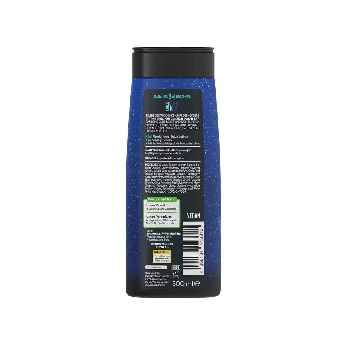 Isana Men Duş Jeli 3 In1 Polar Sky 300 ml 4
