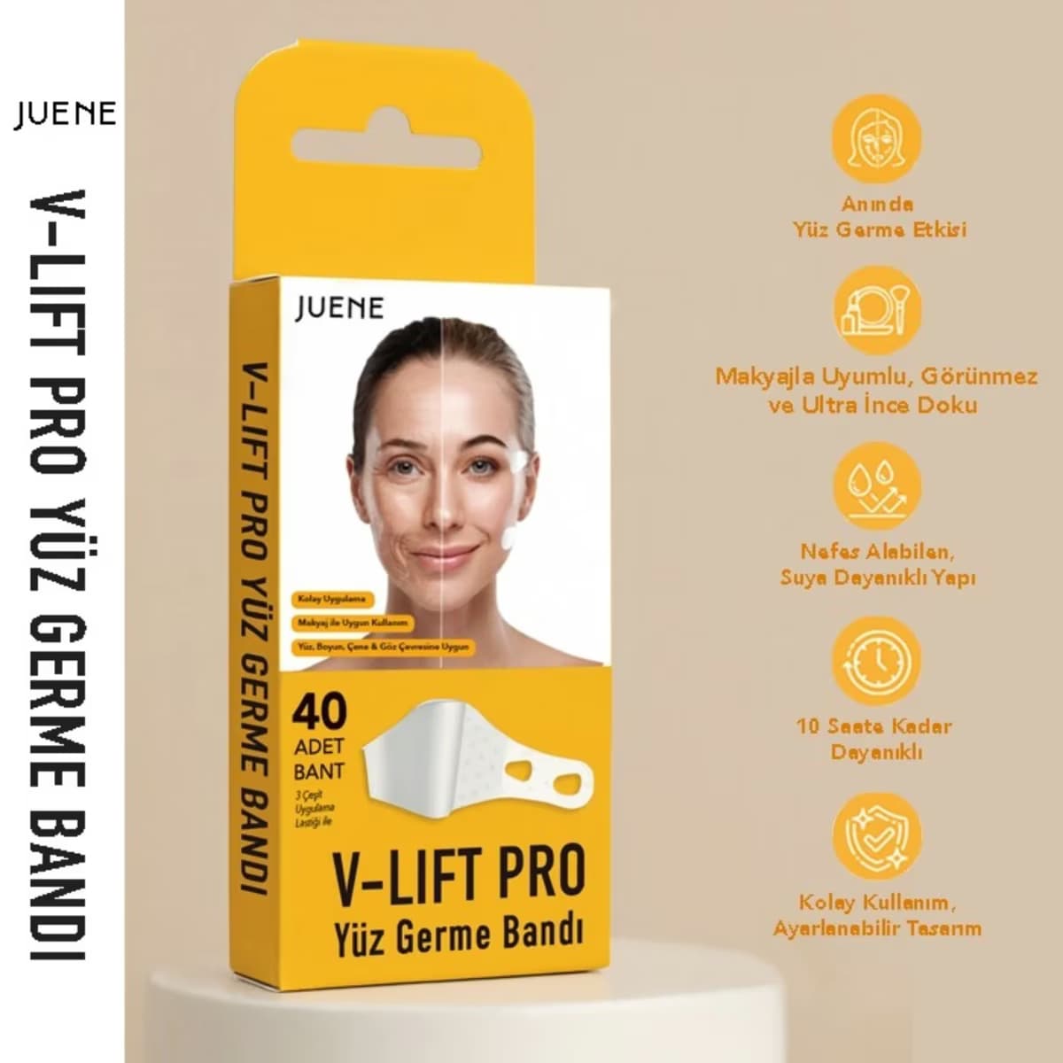 Juene V-Lift Pro Yüz Germe Bandı 40'lı 2