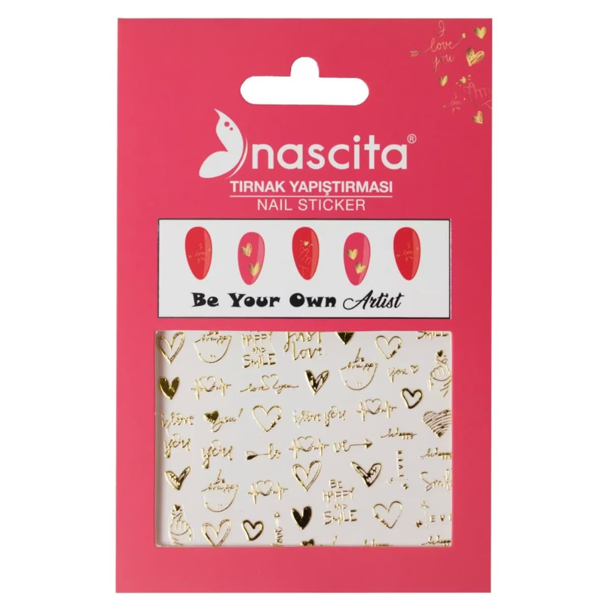 Nascita Tırnak Stickerı Love