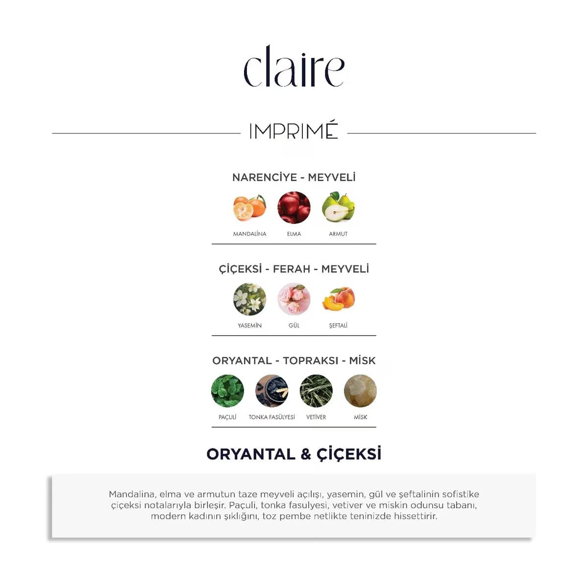 Imprime Claire EDP Kadın 50 ml 5