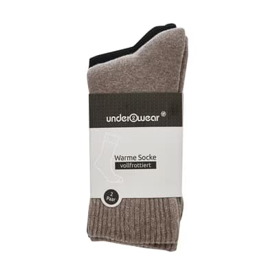 Underwear Bot Çorap Siyah/Bej 35-38 2 Çift