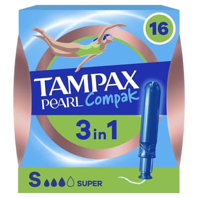Tampax Pearl Compak Tampon Süper+ 16'Lı