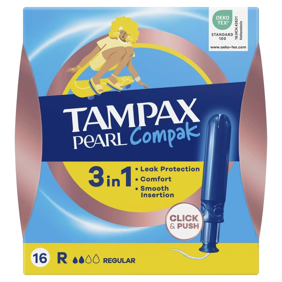 Tampax Pearl Compak Tampon Reg/Normal 16'Lı