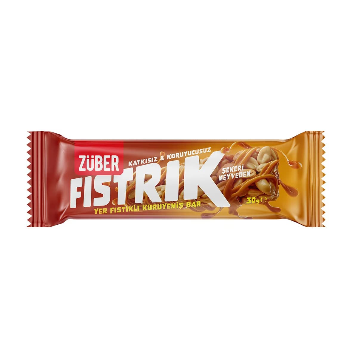 Züber Fıstrık Yer Fıstıklı Kuruyemiş Bar 30 gr