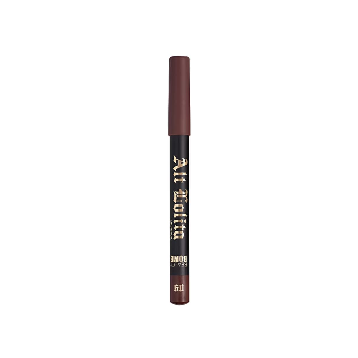 Beauty Bomb Lip Pencil Alt Lolita 09 Cacao Friend - Long-Lasting Matte Lip Liner for Precise Definition - Gratis