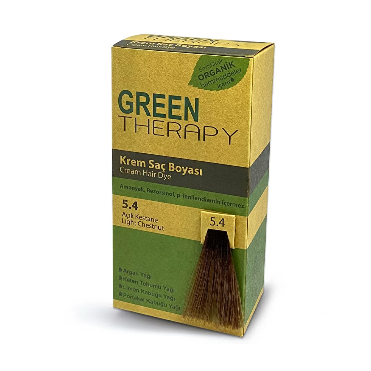Green Therapy Krem Saç Boyası 5.4 Açık Kestane - Gratis