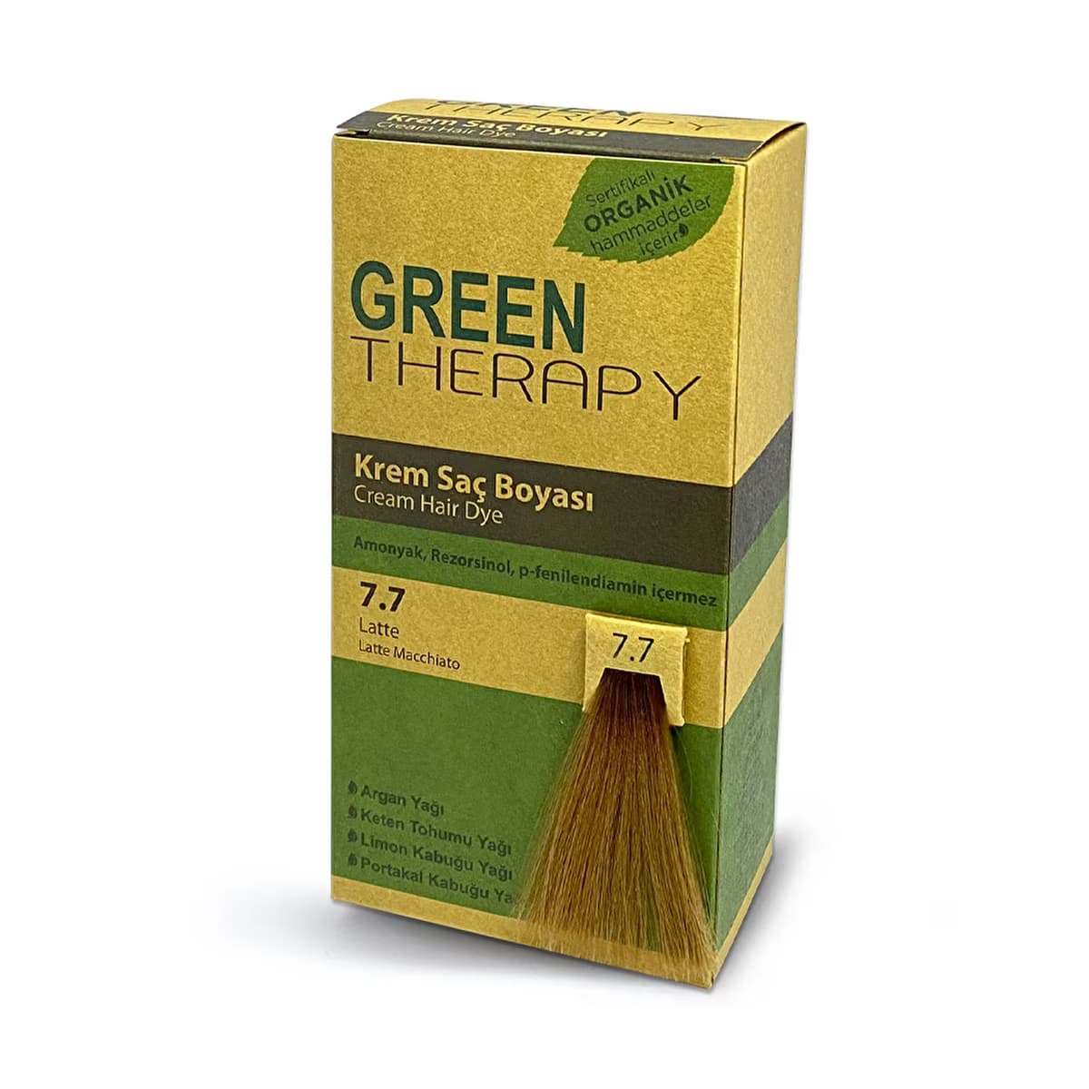 Green Therapy Krem Saç Boyası 7.7 Latte - Gratis