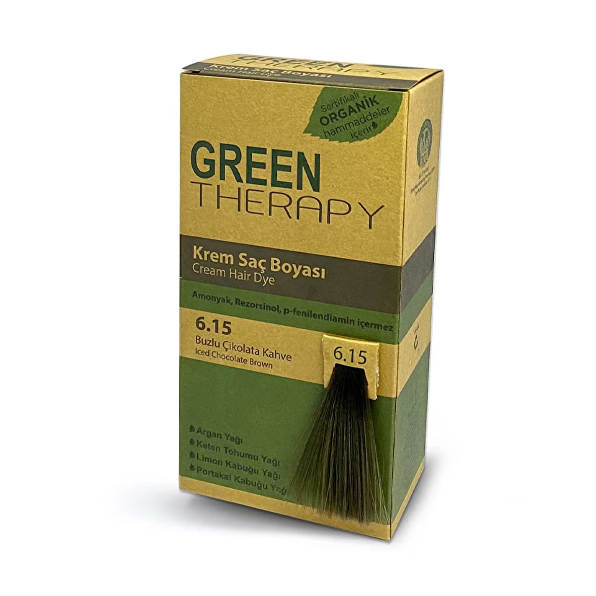 Green Therapy Krem Saç Boyası 6.15 Buzlu Çikolata Kahve - Gratis
