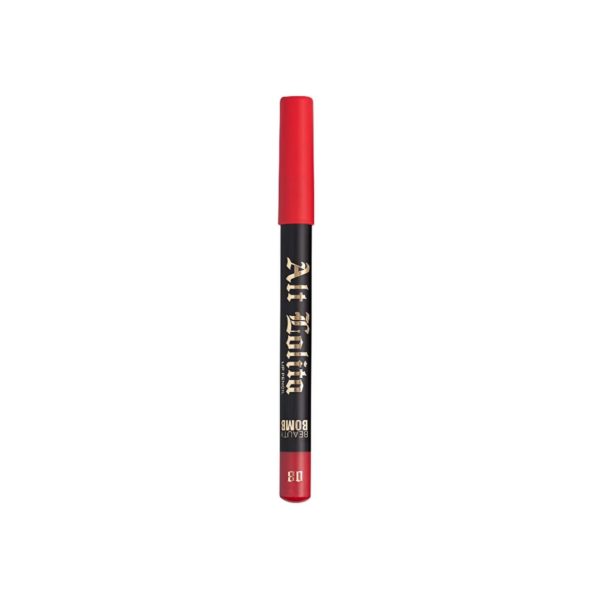 Beauty Bomb Lip Pencil Alt Lolita 08 True Red - Long-Lasting Matte Lip Liner for Precise Definition - Gratis