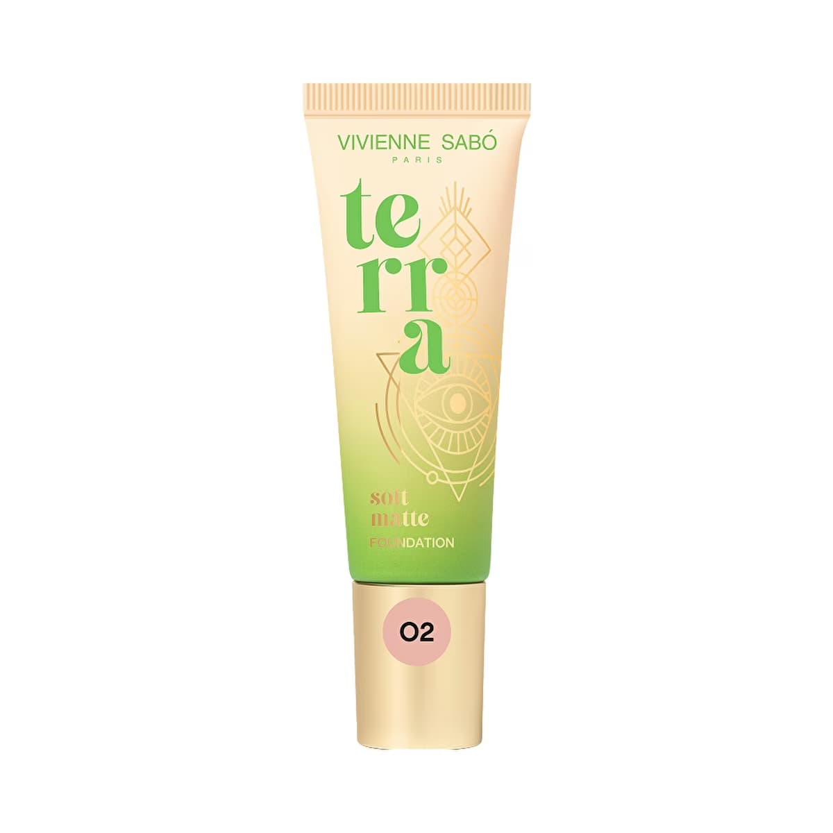 Vivienne Sabo Terra Matte Fondöten 02 Beige - Full Coverage & Shine-Free Finish - Gratis