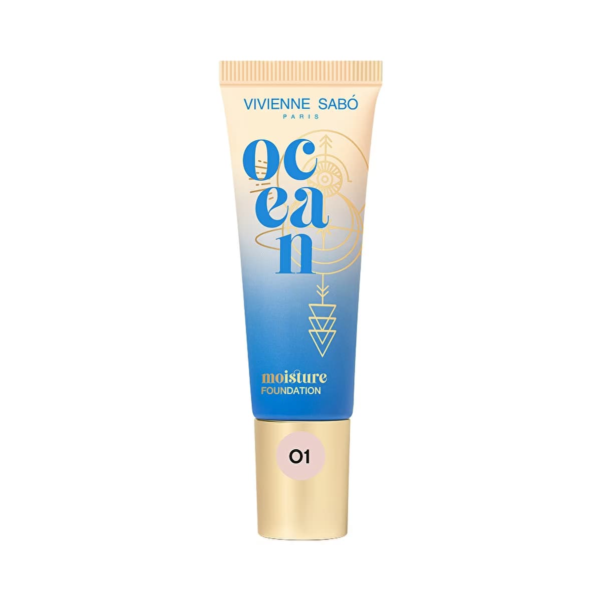 Vivienne Sabo Ocean Moisturizing Fondöten 01 Light Beige - Hydrating Fluid with Natural Radiant Finish - Gratis