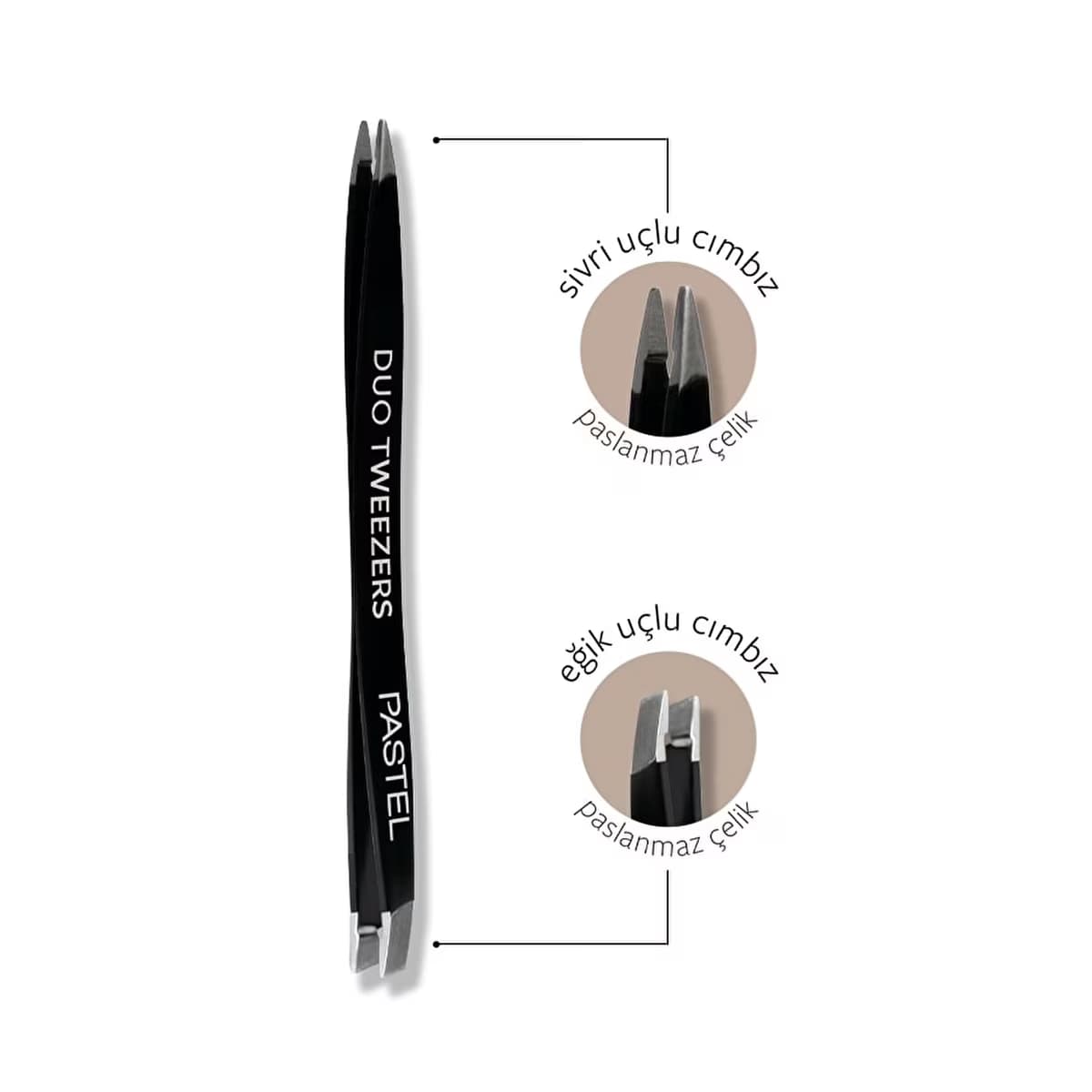 Pastel Duo Tweezers 10 Çift Taraflı Cımbız - Gratis