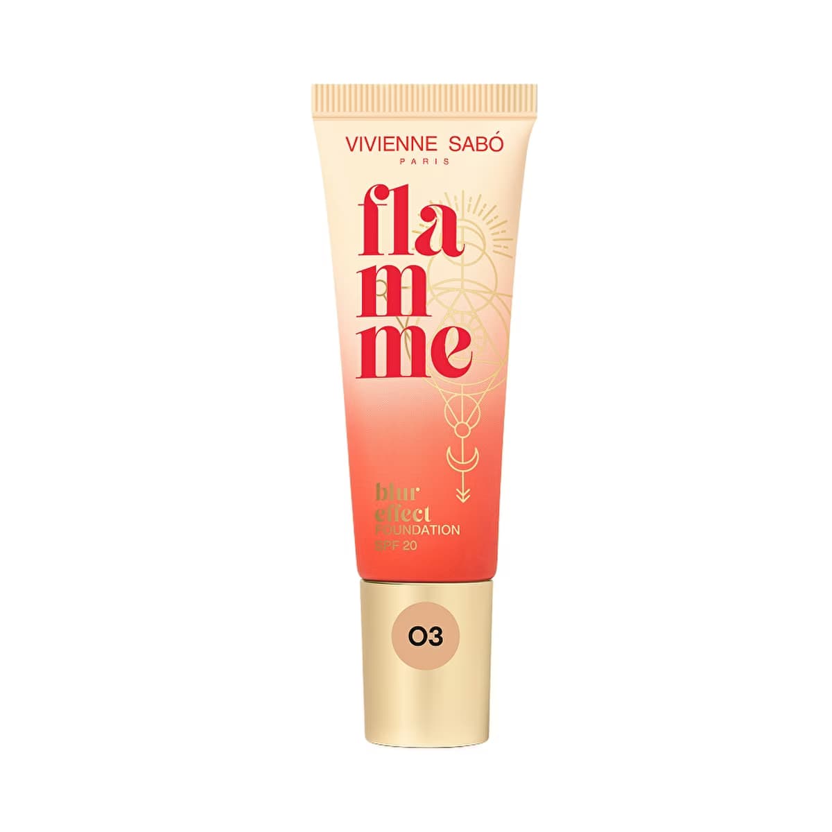 Vivienne Sabo Flamme Blur Effect Fondöten SPF 20 03 Beige - Medium Coverage & Radiant Satin Finish - Gratis