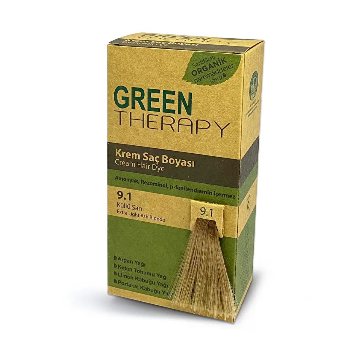 Green Therapy Krem Saç Boyası 9.1 Küllü Sarı - Gratis