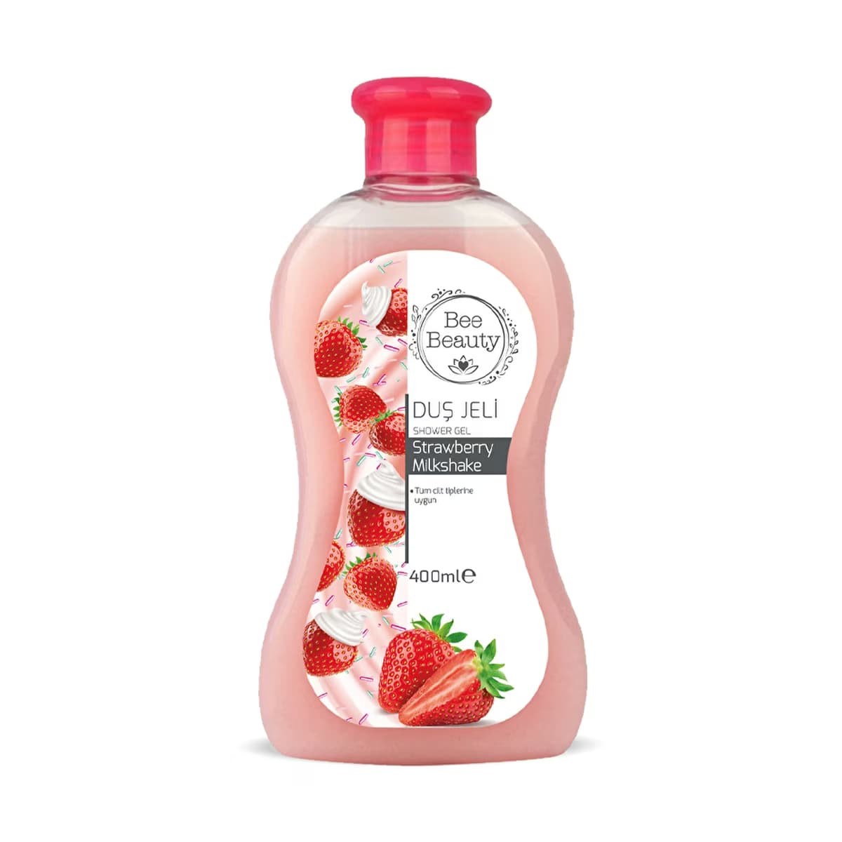 Bee Beauty Duş Jeli Strawberry Milkshake 400 ml - Gratis