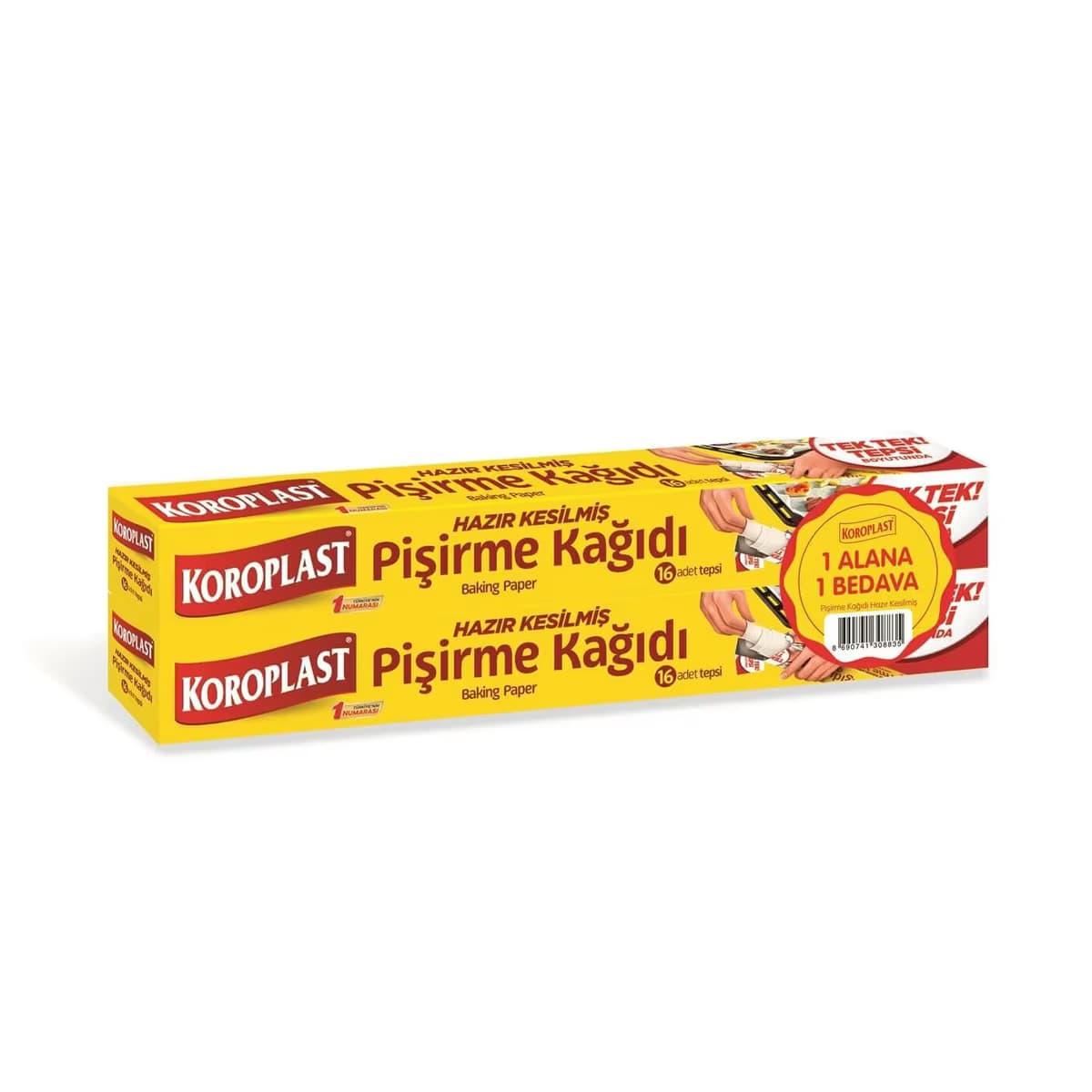 Koroplast Hazır Kesim Pişirme Kağıdı 1 Alana 1 Bedava 2'li