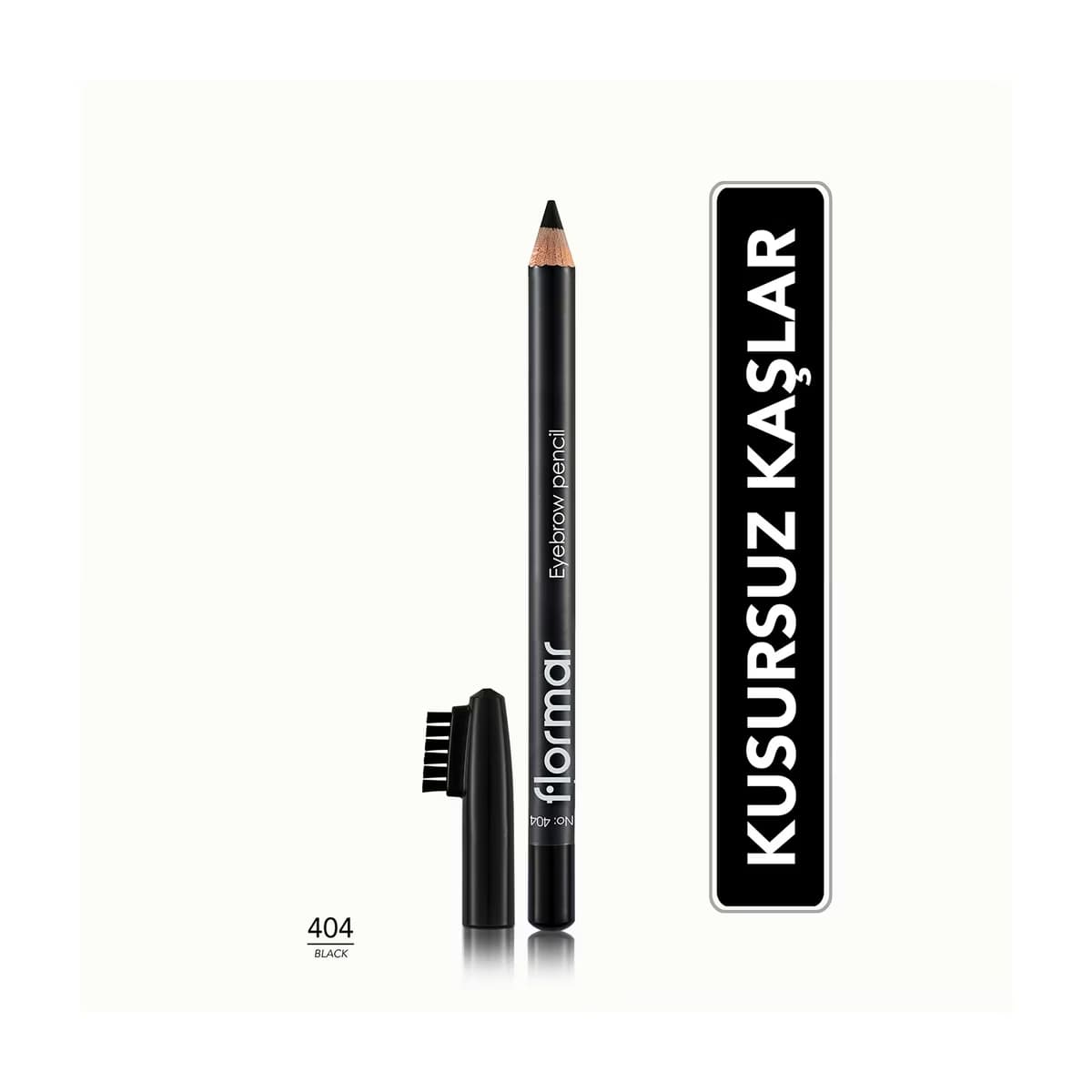 Flormar Yumuşak Uçlu ve Dağıtıcı Fırçalı Kaş Kalemi 404 Black - Gratis