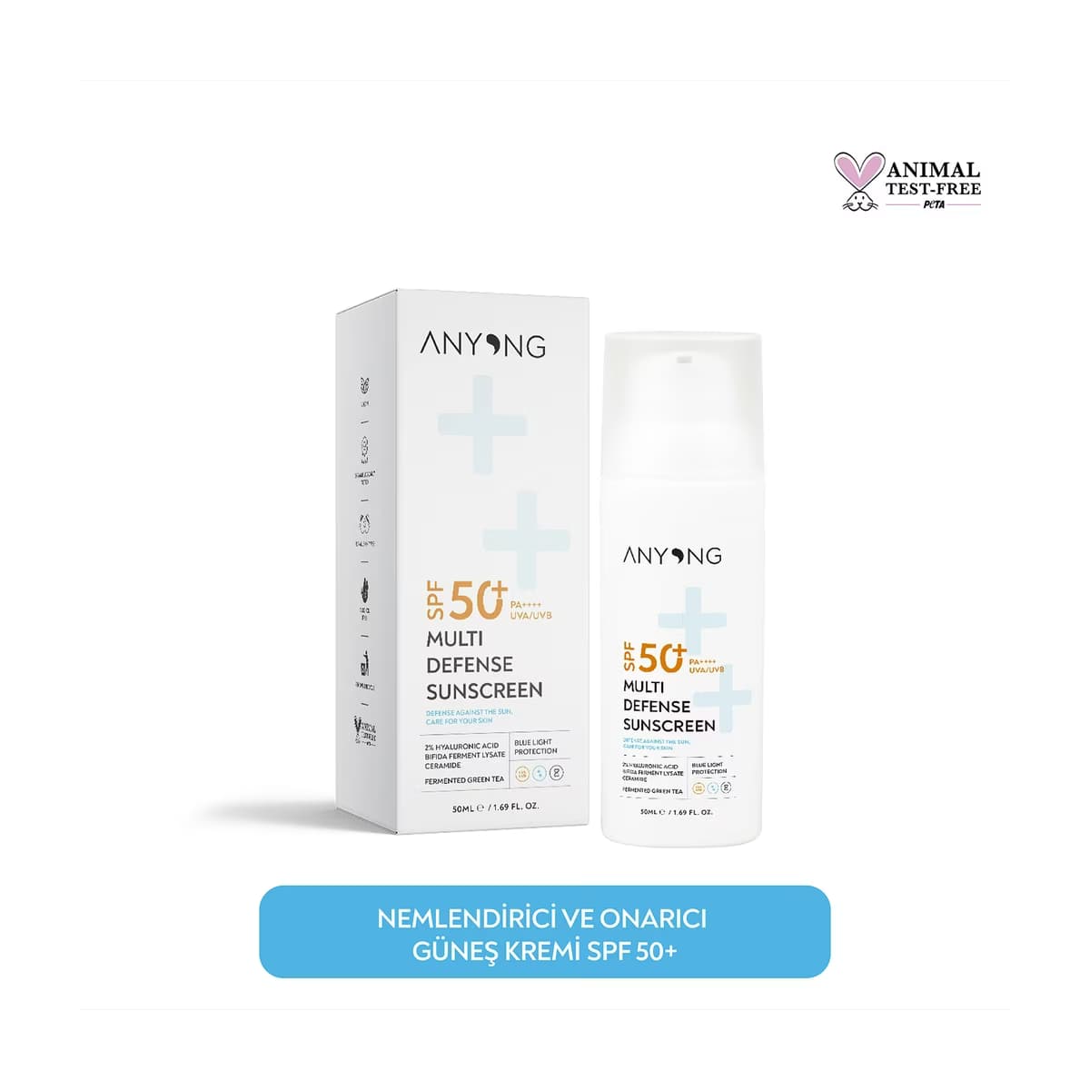 Anyong 50+SPF Çoklu Koruma Güneş Kremi 50 ml - Gratis