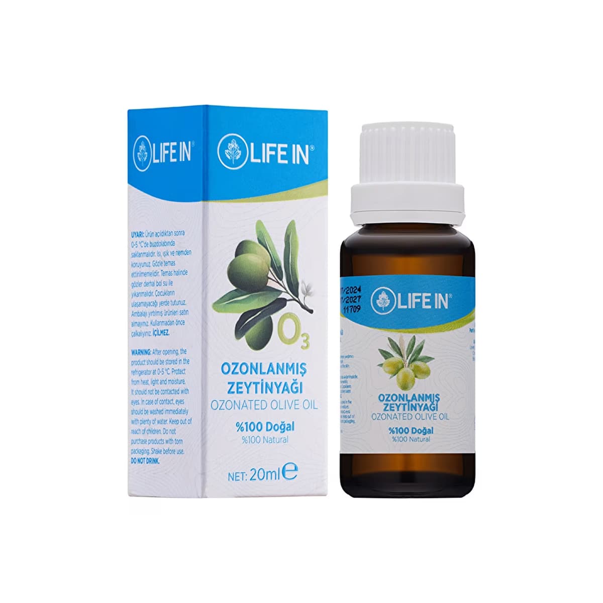 Life In Ozonlanmış Zeytinyağı 20 ml - Gratis