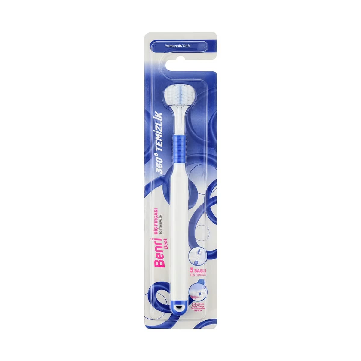 Benri Dent Komple Diş Fırçası Mavi (Yumuşak) - Gratis