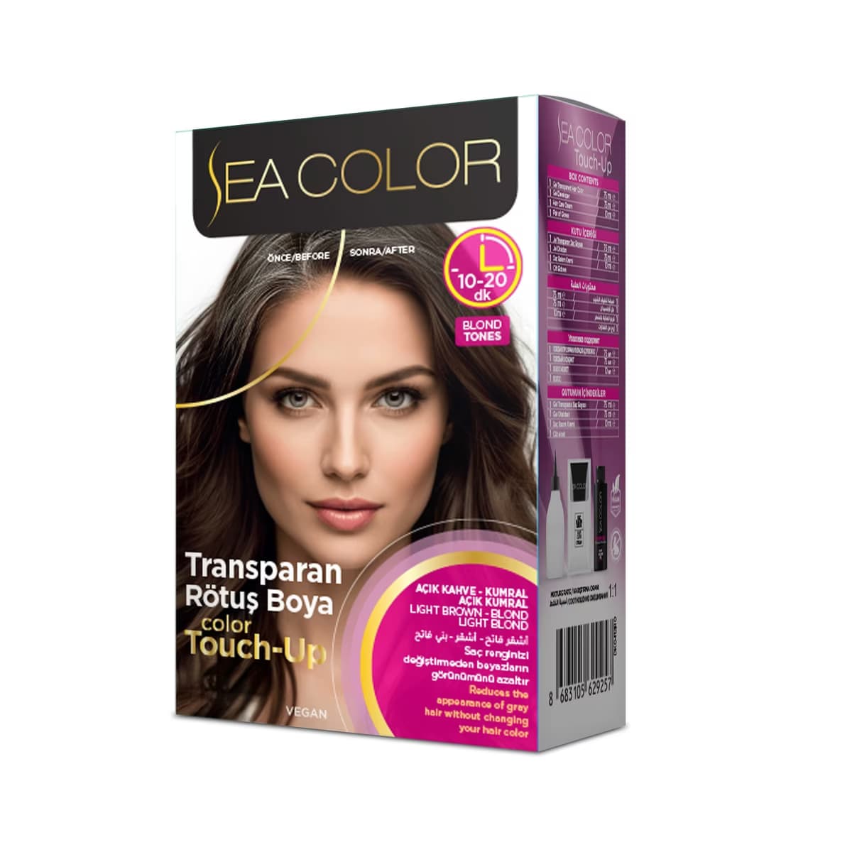 Sea Color Transparan Rötuş Boyası Kumral Tonlar - Gratis