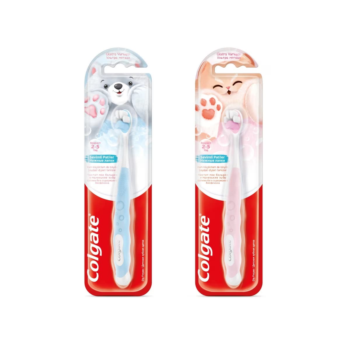 Colgate Fluffy Paws Çocuk Diş Fırçası (Ekstra Yumuşak) (Asortili) - Gratis
