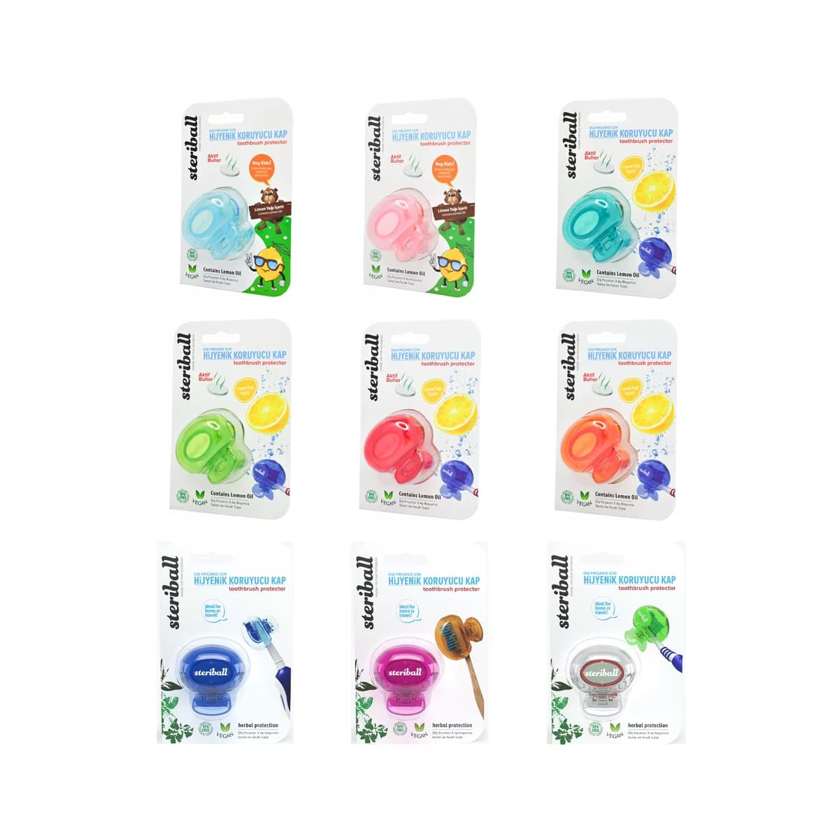 Steriball Diş Fırçası Koruma Kabı (Asortili) - Gratis
