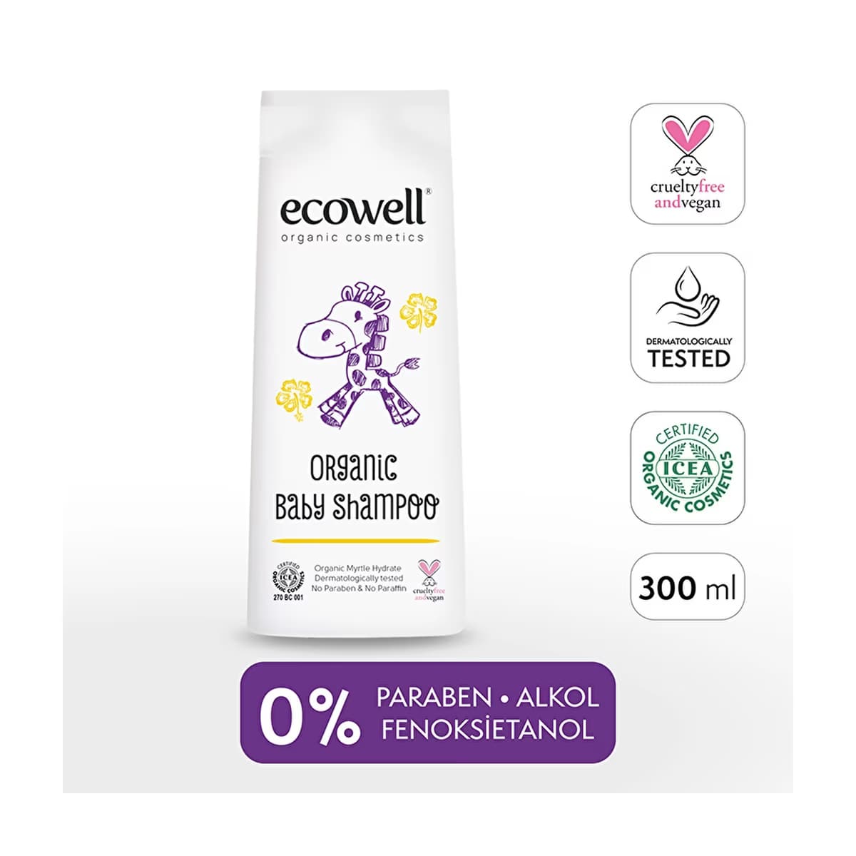 Ecowell Bebek ve Çocuk Saç & Vücut Şampuanı 300 ml - Gratis