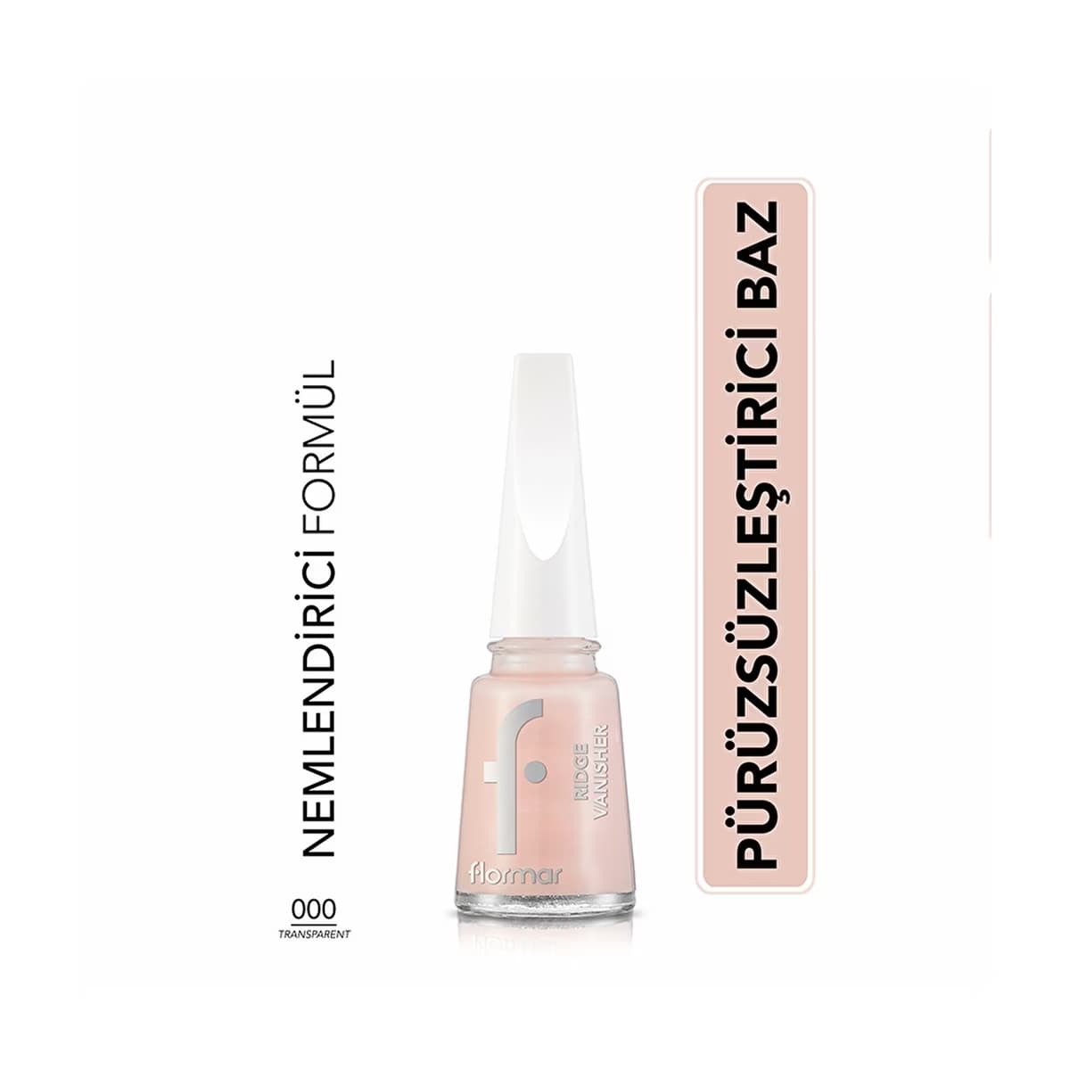 Flormar Ridge Vanisher Pürüzsüz Görünüm Veren Oje Bazı 000 Transparent - Gratis