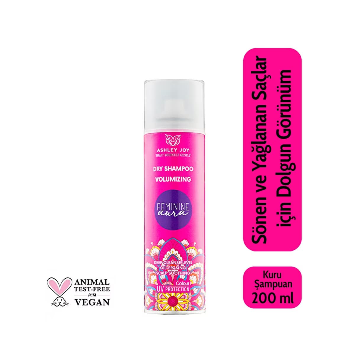 Ashley Joy Feminine Aura Saç Parfümü Etkili Hacim Kuru Şampuan 200 ml - Gratis