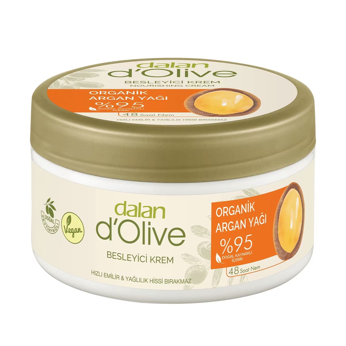 Dalan D'Olive Kavanoz Besleyici Krem Organik Argan Yağı 250 ml - Gratis