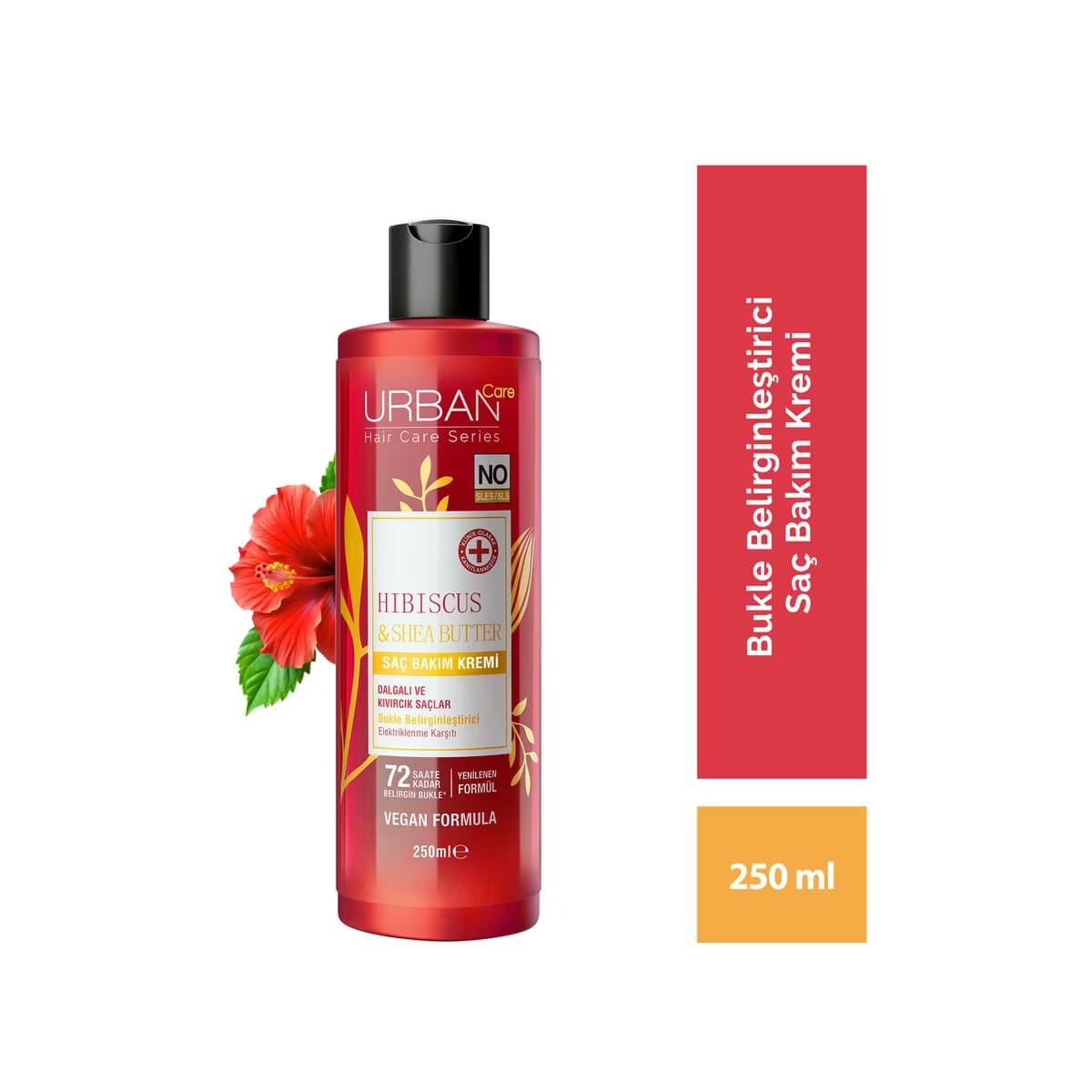 Urban Care Hibiscus & Shea Butter Bukle Belirginleştici Saç Bakım Kremi 250 ml - Gratis