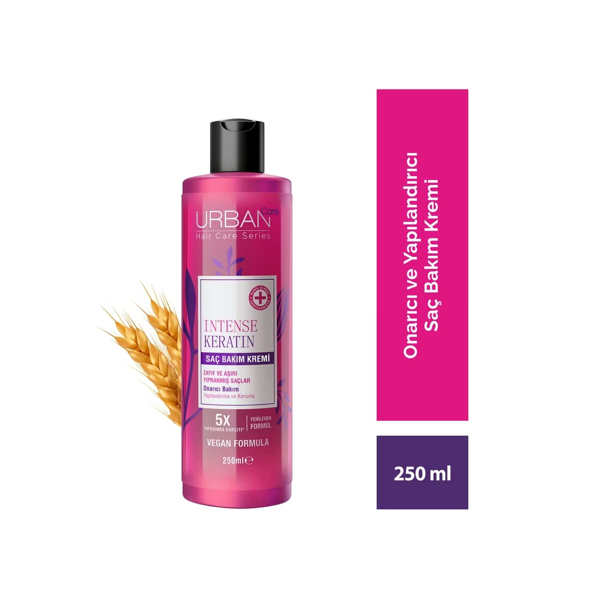 Urban Care Intense Keratin Onarıcı ve Yapılandırıcı Saç Bakım Kremi 250 ml - Gratis