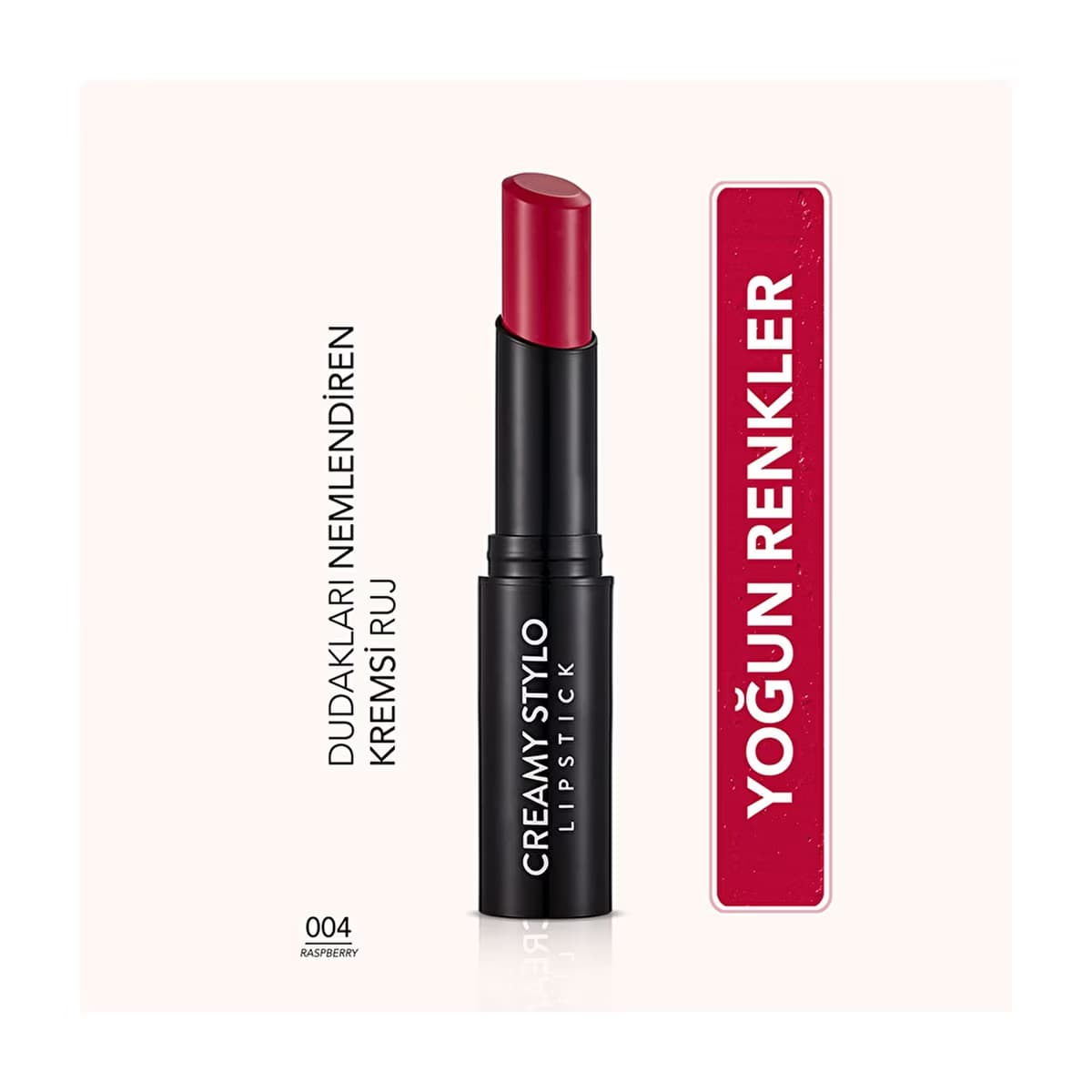 Flormar Creamy Stylo Nemlendirici Etkili Ruj 004 Raspberry - Gratis