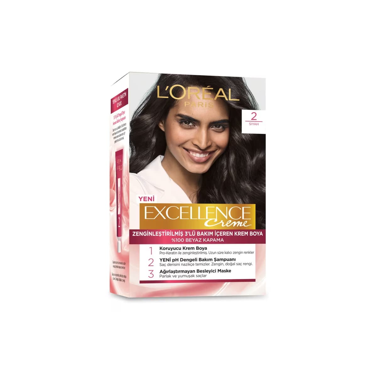 Loreal Paris Excellence Creme Saç Boyası - 2 Siyah - Gratis