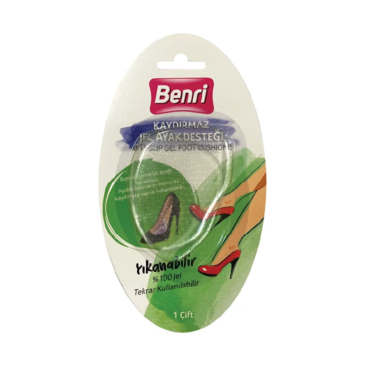 Benri Kaydırmaz Jel Ayak Yastığı 1 Çift - Gratis