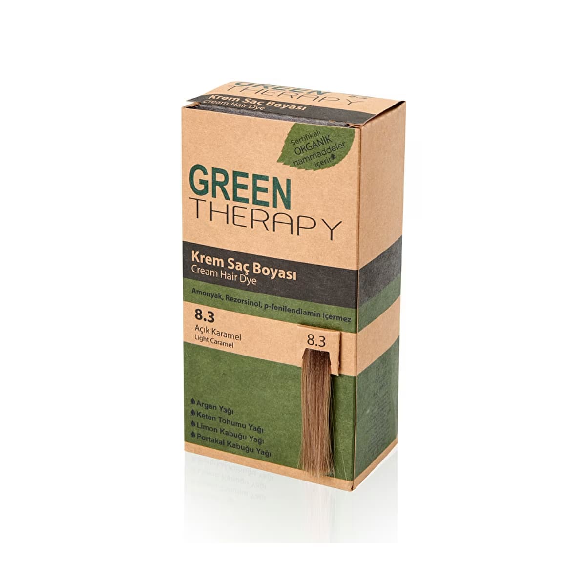 Green Therapy Krem Saç Boyası 8.3 Açık Karamel - Gratis