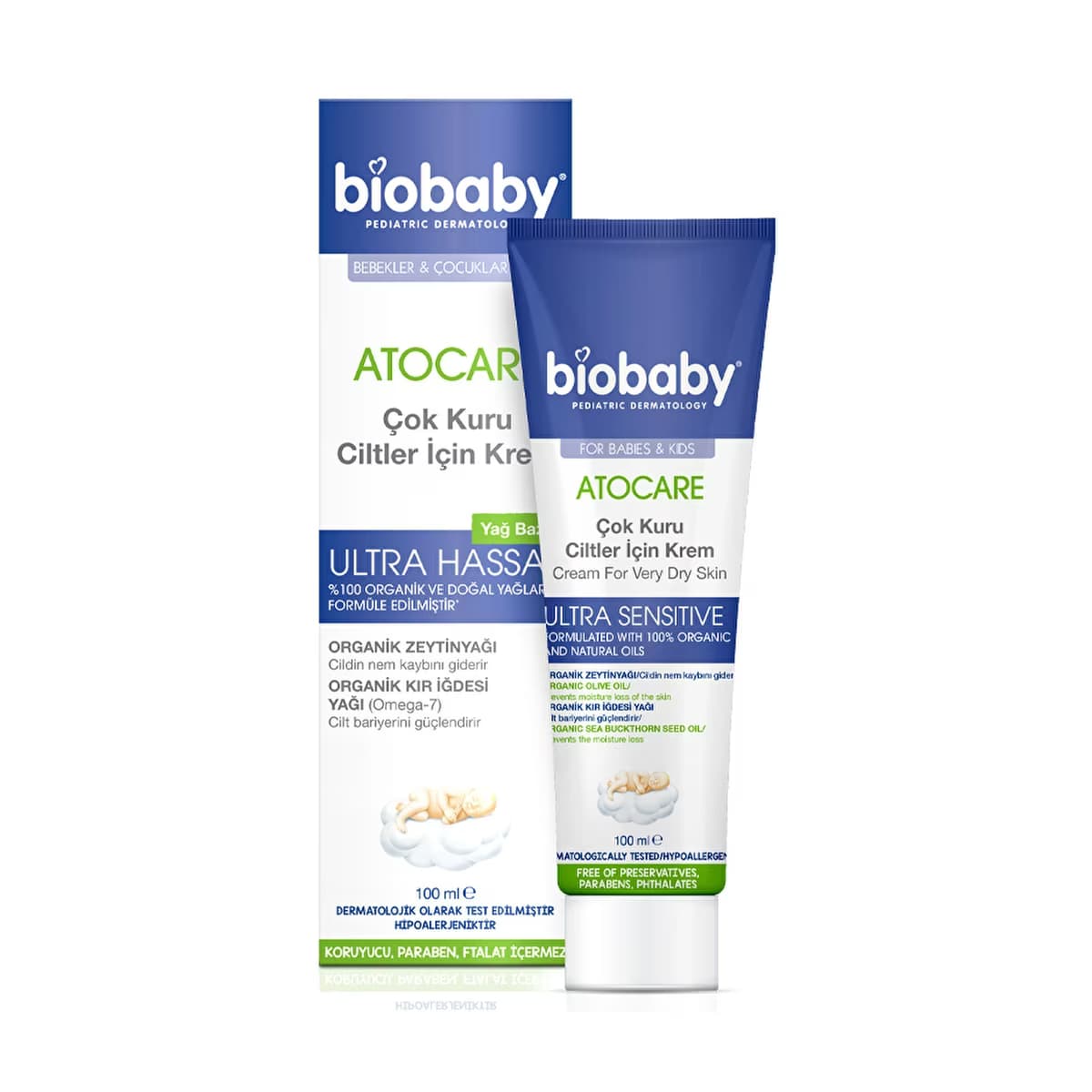 Biobaby Atocare Krem 100 ml (Çok Kuru Ciltler) - Gratis