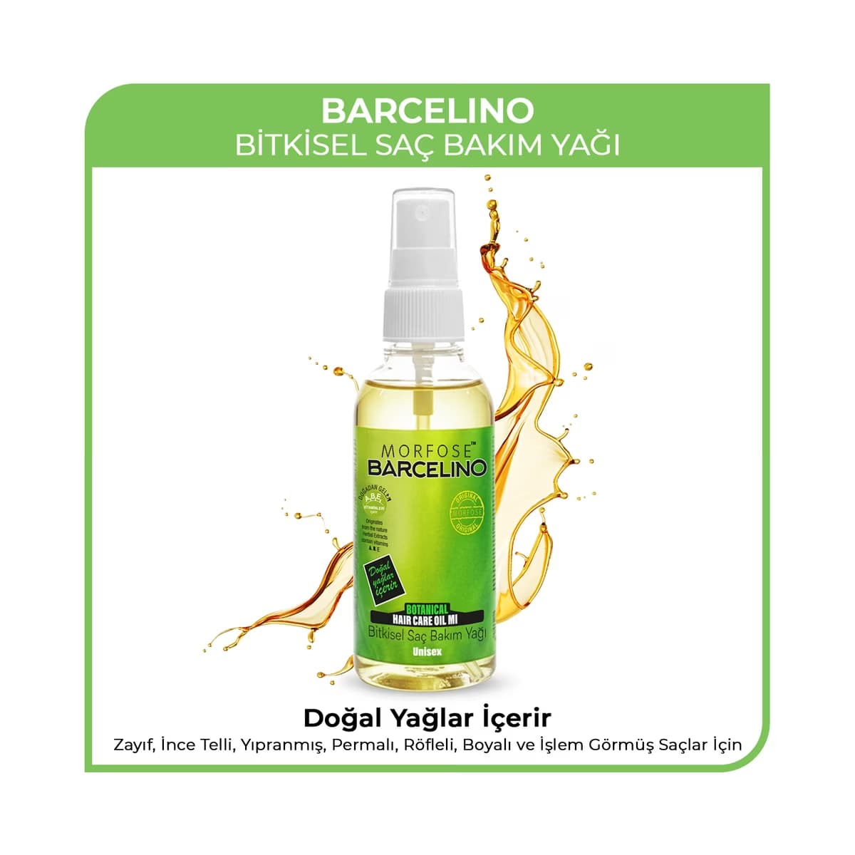 Morfose Barcelino Botanica Saç Bakım Yağı 150 ml - Gratis